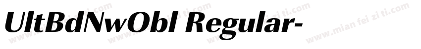 UltBdNwObl Regular字体转换